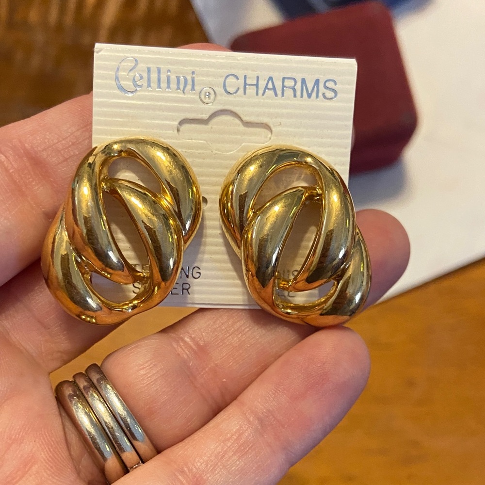 Gold Clip On Earrings